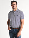 Peter Millar Collegiate Touchdown Stripe Stretch Mesh Polo