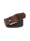 Peter Millar Men's Waxed Tartan Inset Belt