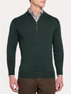 Peter Millar Nappa Trimmed Quarter-Zip Sweater