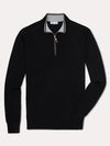 Peter Millar Nappa Trimmed Quarter-Zip Sweater