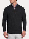 Peter Millar Crown Fleece Suede Trim Quarter Zip