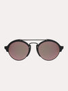 Illesteva Milan ii Matte Black With Rose Mirrored Lenses Sunglasses