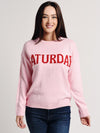 English Weekday Motif Sweatshirt