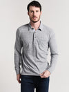 Faherty Brand Luxe Heather Long Sleeve Polo