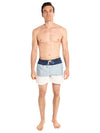 Solid & Striped The Classic Colorblocked Blue Chambray Swim Trunk