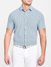 Peter Millar Men's Cloud Performance Featherweight Check Short-Sleeve Woven