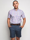Peter Millar Men's Crown Ease Bonne Check Short Sleeve Sport Shirt