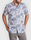 Faherty Brand Short Sleeve Coast Shirt Indigo Poppy