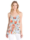 Newbury Kustom Floral Print Tank with Ruffle