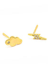 TAI CZ Gold Cloud Thunder Studs