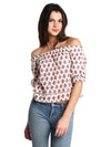 Saylor Renada Printed Eyelet Top