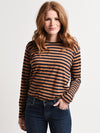 Velvet Slub Knit Stripe Top