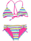 Roxy Girls' Island Tiles Tri Bikini Set