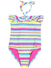 Roxy Girls' Island Tiles One Piece Swim Suit