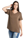 Ellison Boxy V Neck Tee