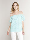 Sail to Sable Dot Eyelet Top