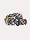 Andersons Leather Trimmed Elastic Belt
