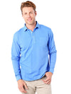 Saint Bernard Men's Vintage Garment Dyed Pique Long Sleeve Polo