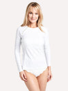 Mott 50 Women's Margo Long Sleeve Colorblock Swim Shirt With Side Zipper