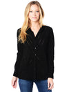 Ecru Perforated Suede Top