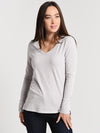 Dylan Effortless Long Sleeve V Neck Tee