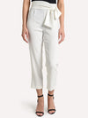 Monique Lhuillier Crepe Pant With Bow Waist Detail