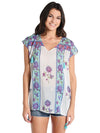 Alicia Bell Loose V-Neck Tunic Top