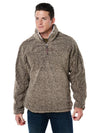 True Grit Men's Luxe Heather Melange Shearling 1/4 Zip Pullover