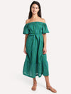 Oliphant Off Shoulder Midi Dress