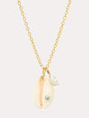 Tai Cowrie Shell Necklace with CZ Embellishment