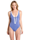 Letarte Lace-Front One Piece Swimsuit