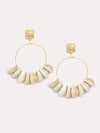 Neely Phelan Cowrie Shell Hoop Earrings