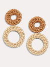 Neely Phelan Rattan Double Hoop Earrings