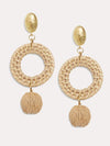 Neely Phelan Rattan Hoop Drop Earrings