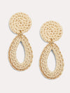 Neely Phelan Rattan Teardrop Earrings