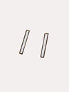 Tai women's Stick Stud Earrings With White Enamel