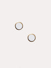 Tai women's Stick Stud Earrings With White Enamel