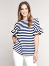 Sail to Sable Ruffle Sleeve Top