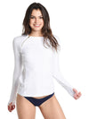 Mott 50 Women's Margo Long Sleeve Colorblock Swim Shirt With Side Zipper