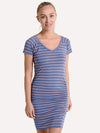 Sundry Stripe V Neck Dress