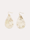 Parker and Hyde Cowhide Teardrop Earrings