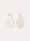 Parker and Hyde Cowhide Teardrop Earrings