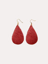 Parker and Hyde Cowhide Teardrop Earrings