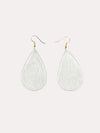 Parker and Hyde Cowhide Teardrop Earrings