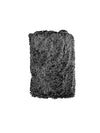 Pandemonium Millinery Silver Tipped Fox In Black Faux Fur Blanket