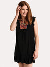 THML Embroidered Bib Dress