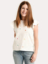 THML Women's Multi Color Dotted Knit Top