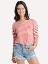 Chinti & Parker Pink Linen Isabel Long Sleeve T-Shirt