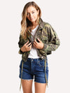 Pam&Gela Camo Crop Cargo Jacket