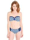 Tommy Bahama Women's Shibori Splash V-Front Bandeau Bikini Top